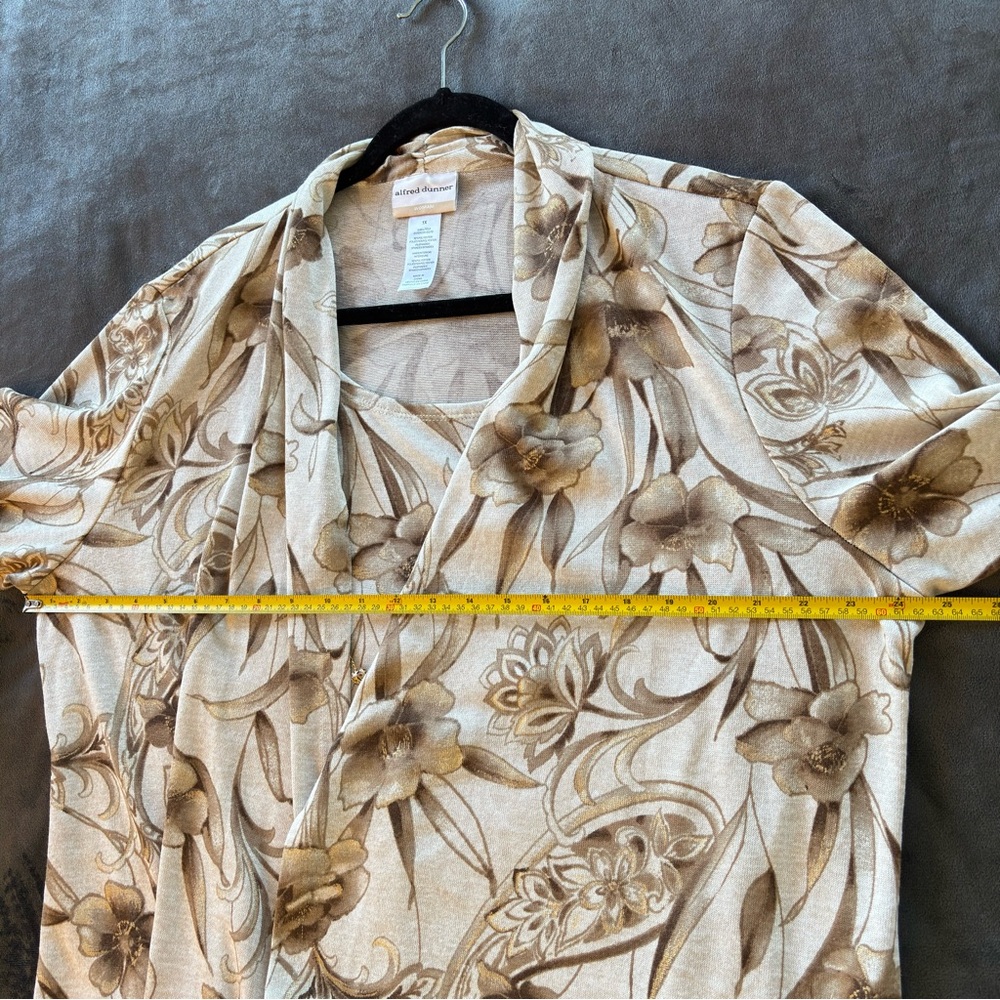 Alfred Dunner lightweight sweater with floral print and 3/4 sleeves, size 1x - Picture 11 of 16
